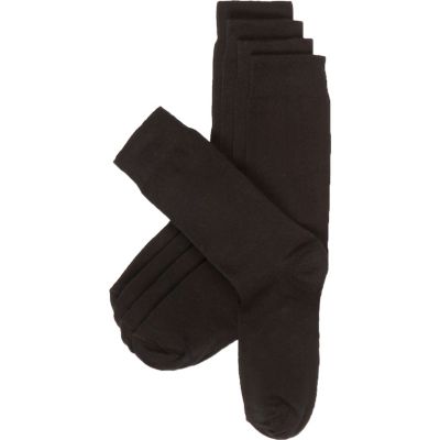 Plain black socks multipack